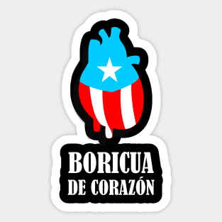 Boricua Flag Heart Text Sticker